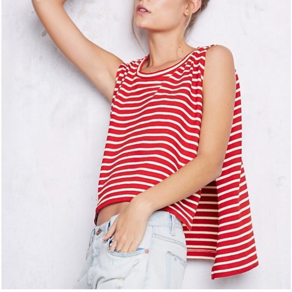 Free People We The Free Madness Striped Muscle Tee